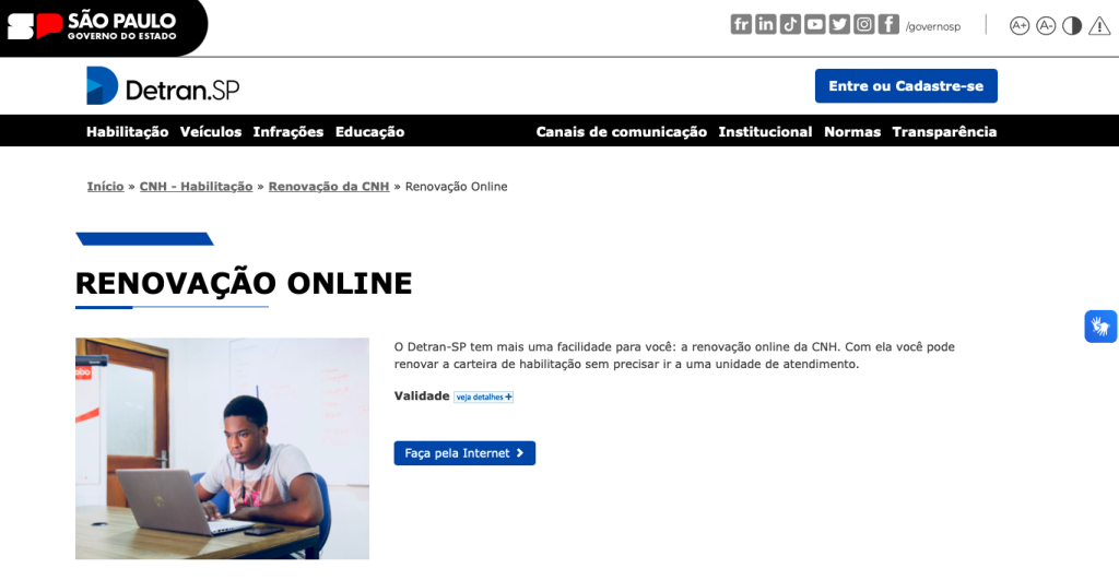 como renovar CNH de forma online